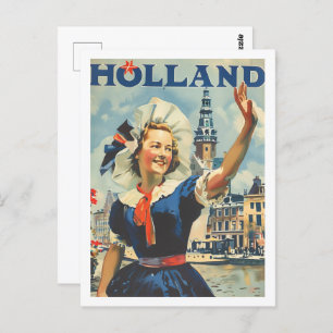 Nederland Vintage Beroemde Reisplaats Briefkaart