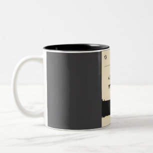 Nederland Vintage Minimal Retro Trav Tweekleurige Koffiemok
