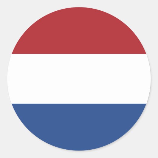 Nederland Vlag Classic Ronde Sticker (Voorkant)