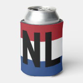 Nederland - vlag en afkorting blikjeskoeler (Blikje Voorkant)