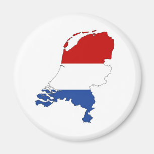 nederland - vlag - kaart nederlands magneet
