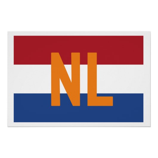 Nederland - vlag/NL Perfect Poster (Voorkant)