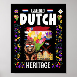Nederland Vlag Outfit Idee voor Dames & Kamp; Koni Poster