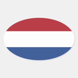 Nederland* Vlag Ovale Sticker
