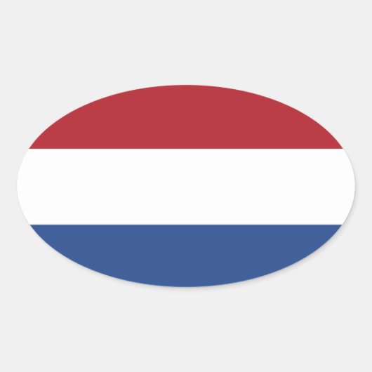 Nederland* Vlag Ovale Sticker (Voorkant)
