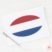 Nederland* Vlag Ovale Sticker (Envelop)