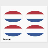 Nederland* Vlag Ovale Sticker (Vel)