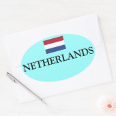 Nederland Vlag Ovale Sticker (Envelop)