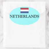 Nederland Vlag Ovale Sticker (Tas)