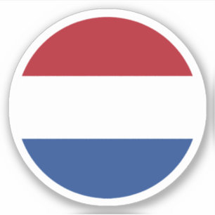 Nederland Vlag Ronde Sticker