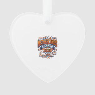 Nederland Voetbal 2026 Voetbal Vet Land Typogr Ornament