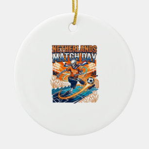 Nederland Wedstrijddag Skeleton Striker Landen Hig Keramisch Ornament