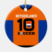 Nederland Wereld Voetbal Jersey Ornament (Achterkant)