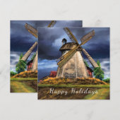 Nederland Windmolen Feestdagen Kaart (Voorkant / Achterkant)