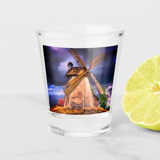 Nederland Windmolen Shot Glass Shot Glas (Voorkant)