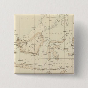 Nederlands bezit in de Indische archipel Vierkante Button 5,1 Cm