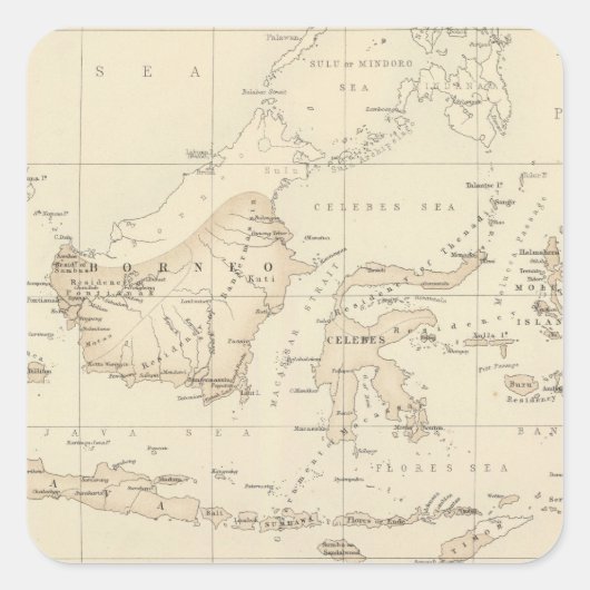 Nederlands bezit in de Indische archipel Vierkante Sticker (Voorkant)