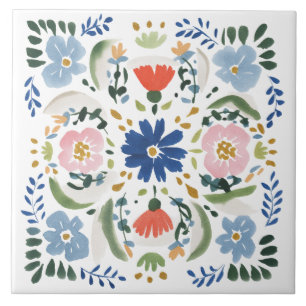 Nederlands Blauw Bloemmotief Cottage Tegeltje