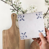 Nederlands Blauw hoekdetail Nederlandse Delftse T Tegeltje