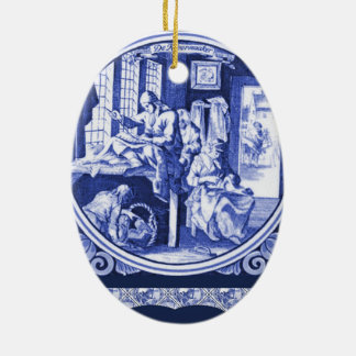 Nederlands blauw ontwerp voor een tegel Keramisch Ornament