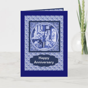  Nederlands blauw ontwerp voor tegel Kaart