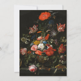 Nederlands bloemen in vet en stille kunst bedankkaart