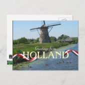 Nederlands Briefkaart voor windmolens (Voorkant / Achterkant)