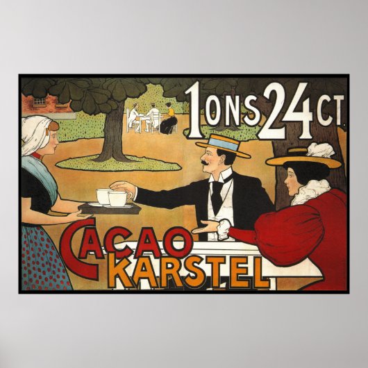 Nederlands Cacao ad 1897 Poster (Voorkant)