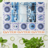 Nederlands Delft Blue/Delftware Tiles Holland Theedoek (Gevouwen)