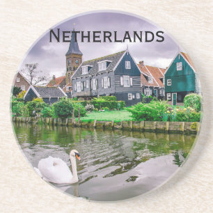 Nederlands dorp Marken Zandsteen Onderzetter