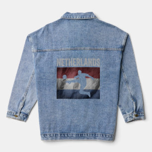 Nederlands Football Vin Denim Jacket