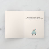 Nederlands Gefeliciteerd Bruiloft Blauwe Retro Aut Kaart (Binnen)