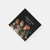 Nederlands geschilderde tulpen iris + meer kleurri servet (Hoek)