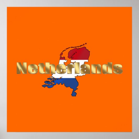 Nederlands (Holland) Nederlands vlaggenstaatvistui Poster (Voorkant)