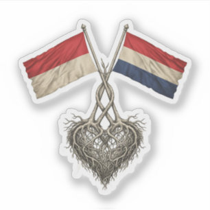 Nederlands Indonesisch Sticker