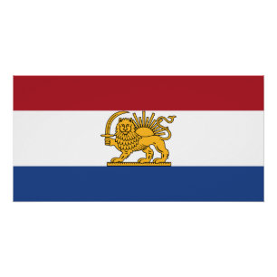 Nederlands-Iraanse Leeuw-en-Zon-Erflags Perfect Poster