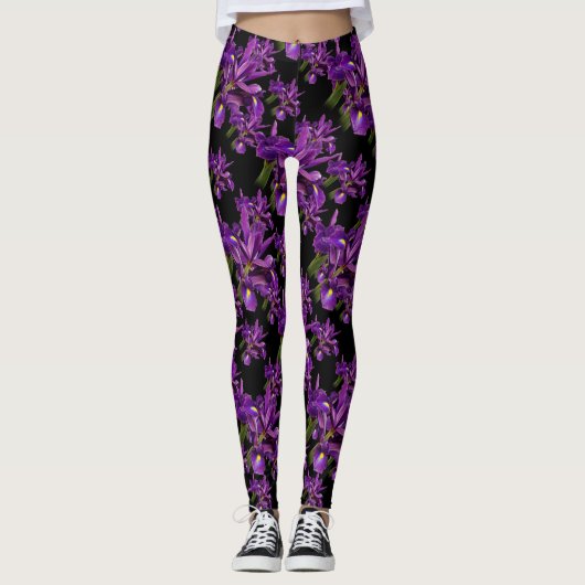 Nederlands Iris Paars Sensation Leggings (Voorkant)