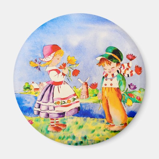 Nederlands Kind Magnet Magneet (Voorkant)