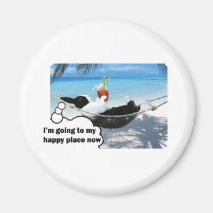 Nederlands konijn in een gelukkige plaats magneet