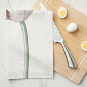  Nederlands Kunst: Witte en rode Tulp Theedoek (Quarter Fold)