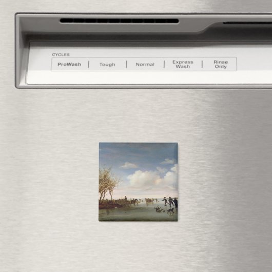 Nederlands landschap met Skaters Magneet (Insitu (Vaatwasser))