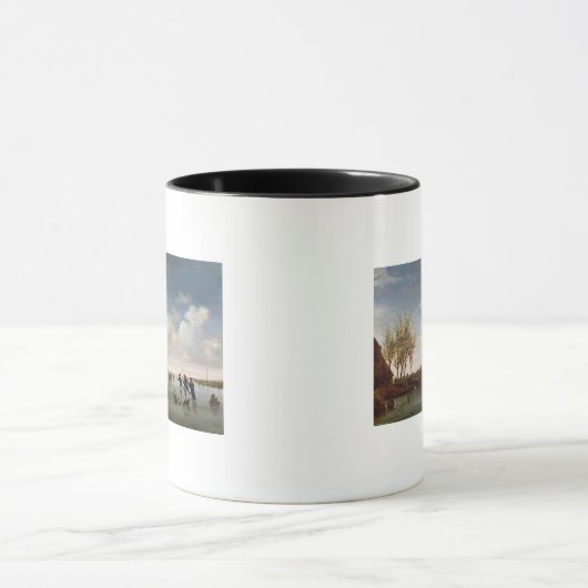 Nederlands landschap met Skaters Mok (Midden)