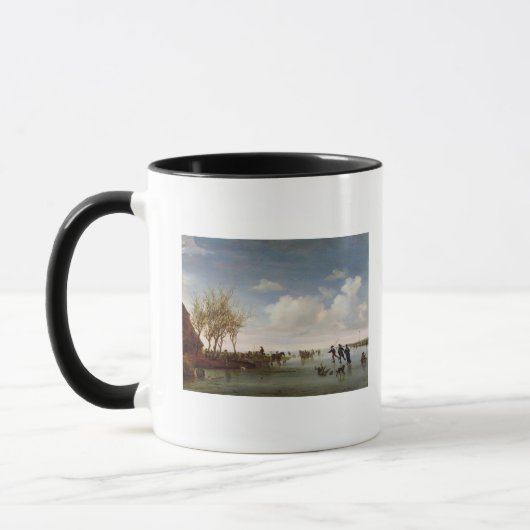 Nederlands landschap met Skaters Mok (Links)