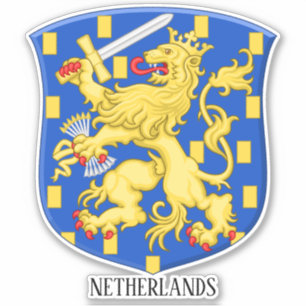 nederlands nationaal wapenschild sticker