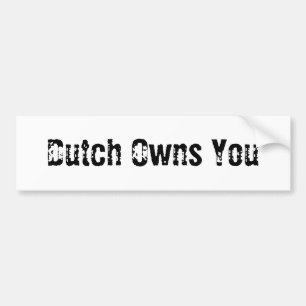 Nederlands owns je - Bumpersticker