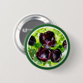 Nederlands Paars Groen Zwarte Tulpen Foto Ronde Button 5,7 Cm (Voorkant /achterkant)