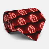 Nederlands Sinterklaas Miter Pattern St. Nick Stropdas (Opgerold)