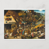 Nederlands spreekwoord van Pieter Bruegel over oud Briefkaart (Voorkant)