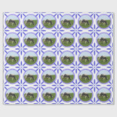 Nederlands Tiles Delftware Koe Holland Cadeaupapier (Vlak)