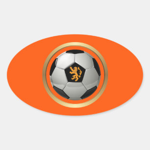 Nederlands Voetbal, Nederlands lion op Sinaasappel Ovale Sticker